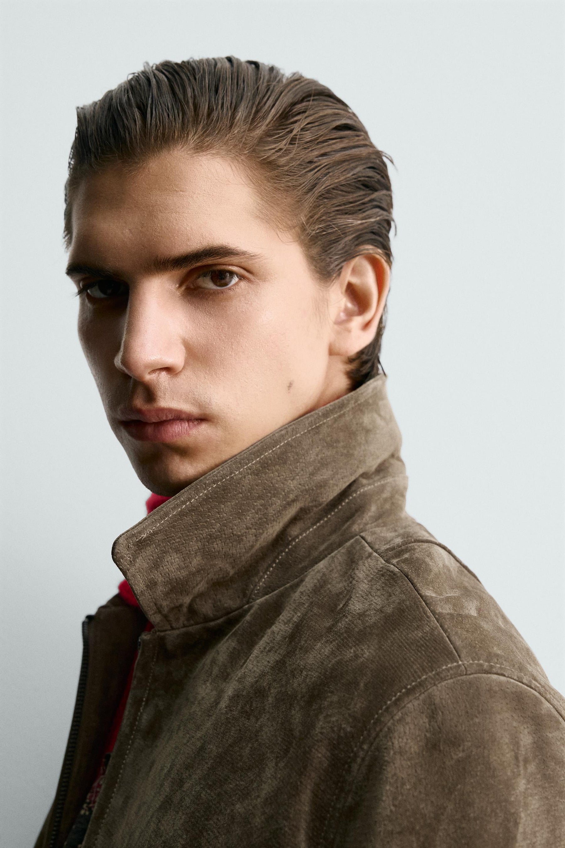 Kastenförmige Wildlederjacke