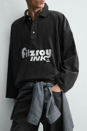 EMBROIDERED CORDUROY POLO SHIRT - Image 5