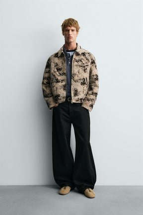TEXTURED JACQUARD JACKET - Image 1