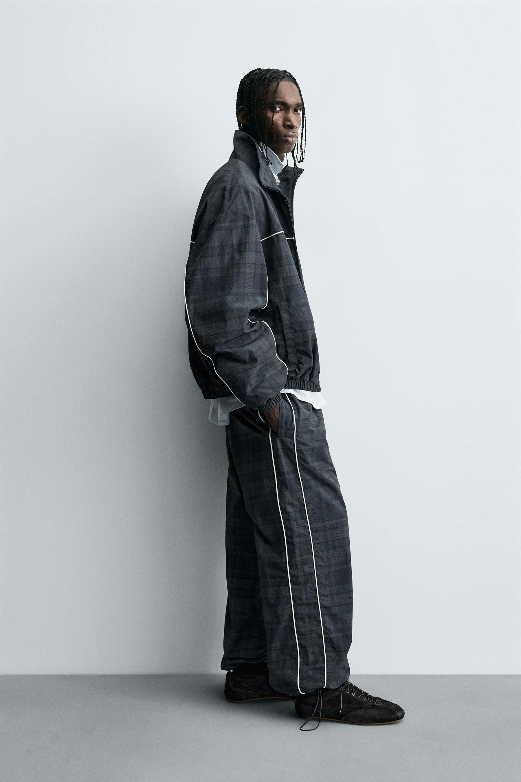CONTRAST CHECK TECHNICAL JACKET - Image 4