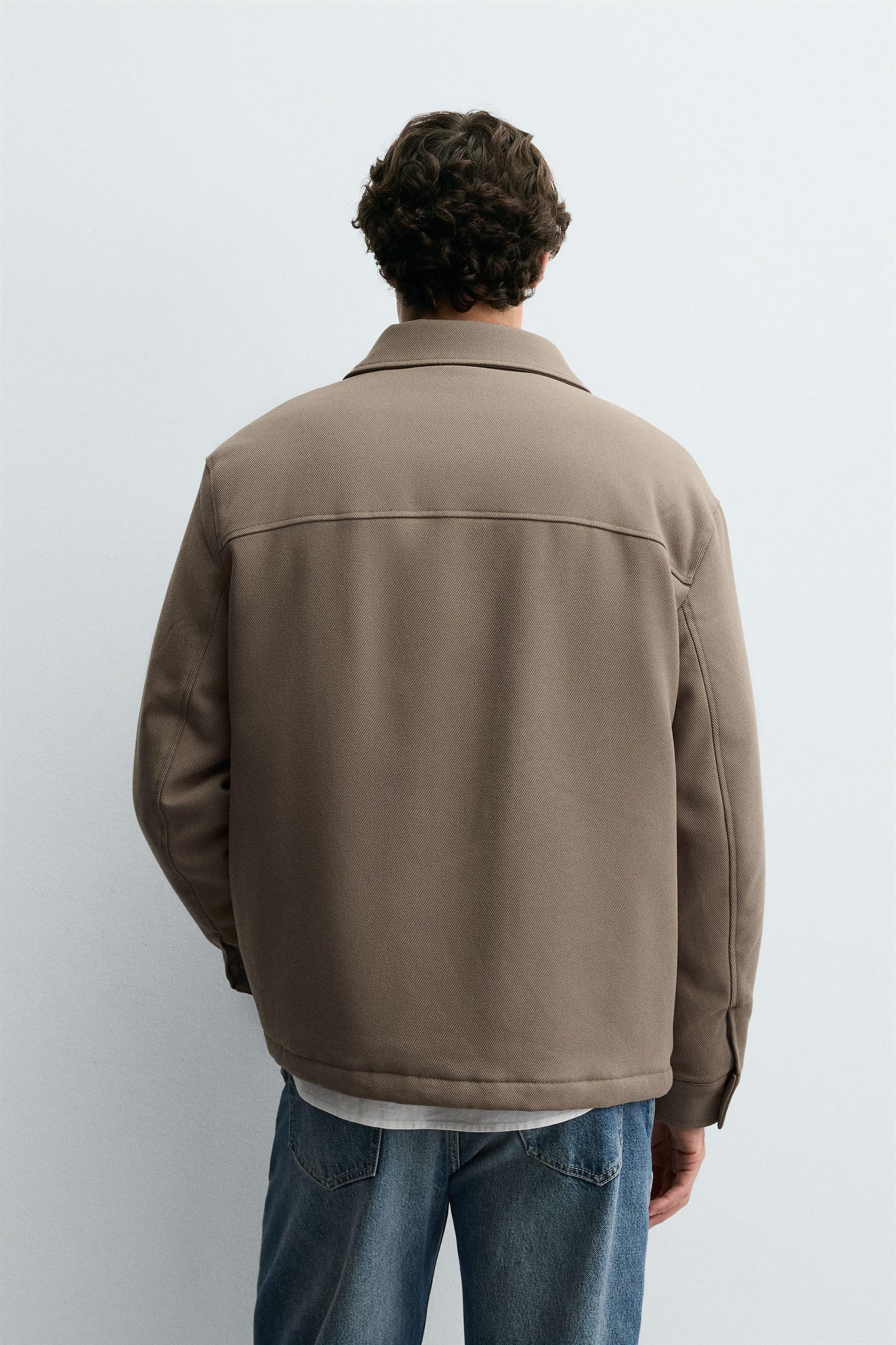 TEXTURED PADDED OVERSHIRT - Image 3