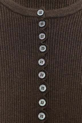 Rippstrick-Strickjacke