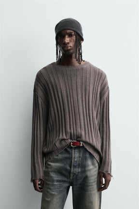 RIBBED OPEN-KNIT SWEATER - Image 2