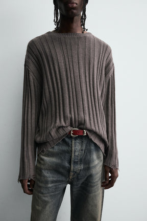 RIBBED OPEN-KNIT SWEATER - Image 5