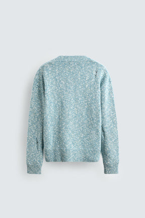 DISTRESSED TWISTED YARN CARDIGAN - Image 7