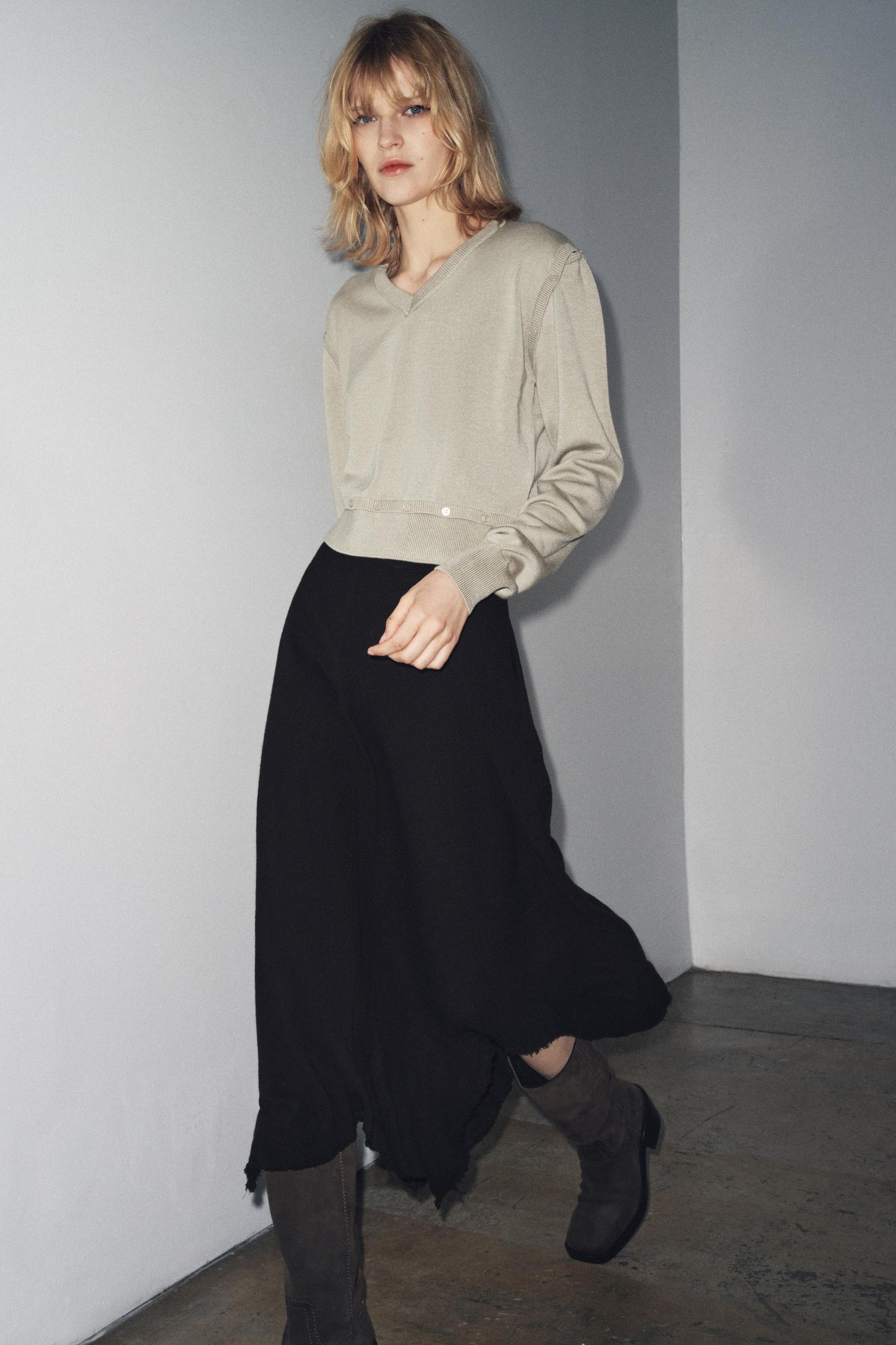 Strickpullover mit Knöpfen