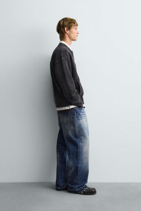 WASHED KNIT BOMBER JACKET - Image 4
