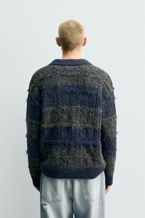 Gestreiftes Jacquard-Polo