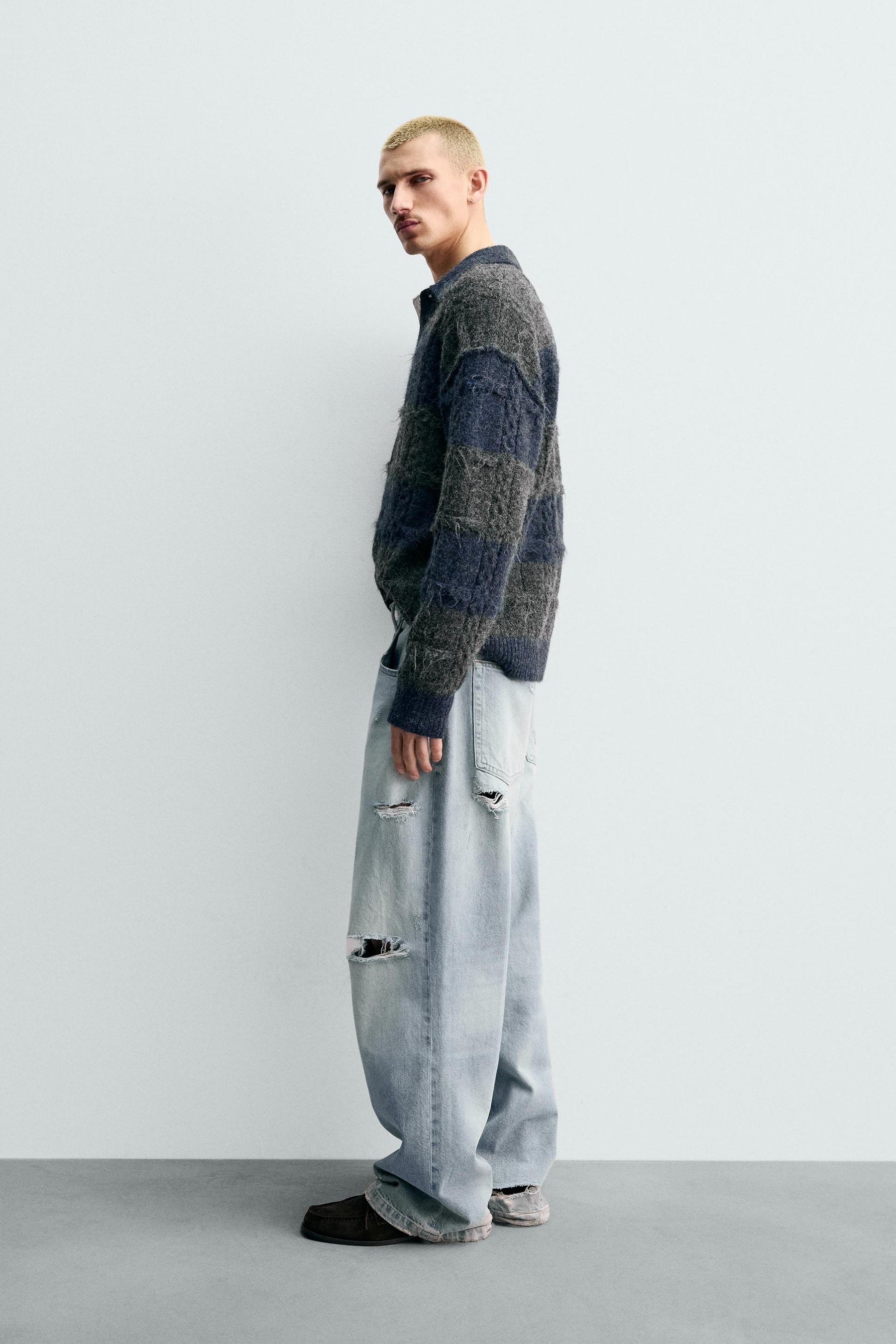 Gestreiftes Jacquard-Polo