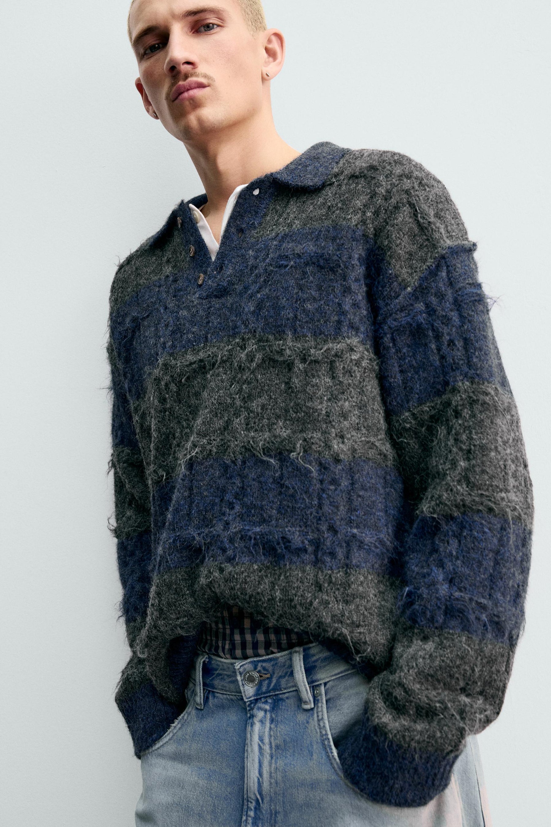 Gestreiftes Jacquard-Polo