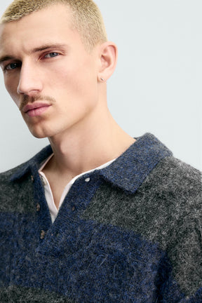 Gestreiftes Jacquard-Polo