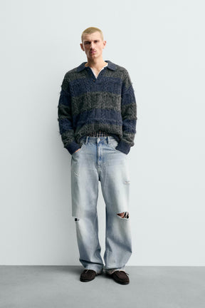 Gestreiftes Jacquard-Polo