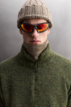 Wollpullover mit Reißverschluss