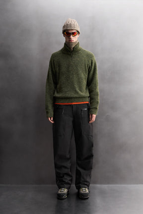 Wollpullover mit Reißverschluss