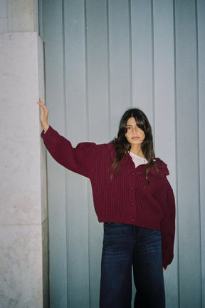 STRICKStrickjacke mit Struktur