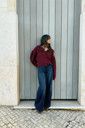 STRICKStrickjacke mit Struktur