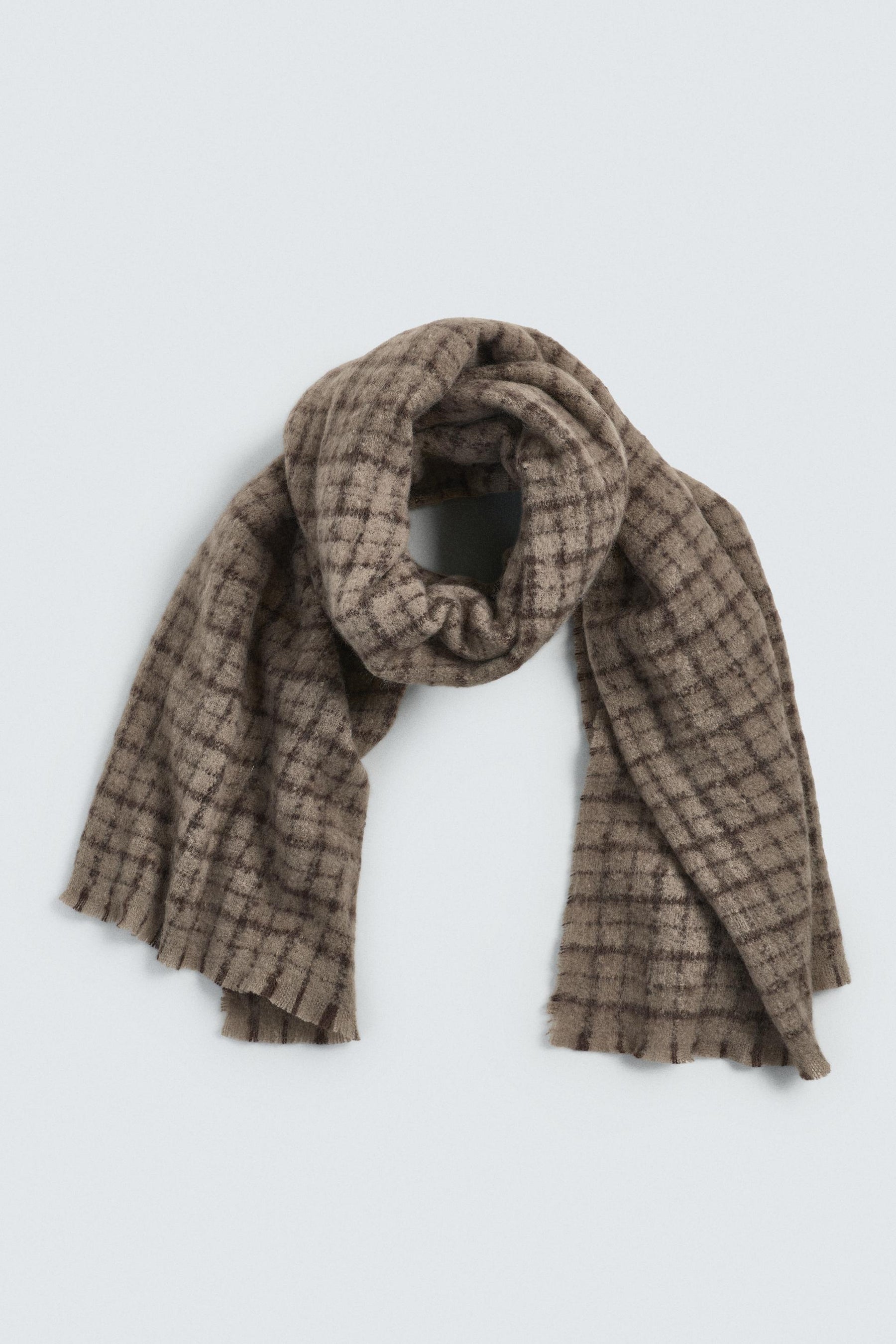 BRUSHED CHECK SCARF - Image 4