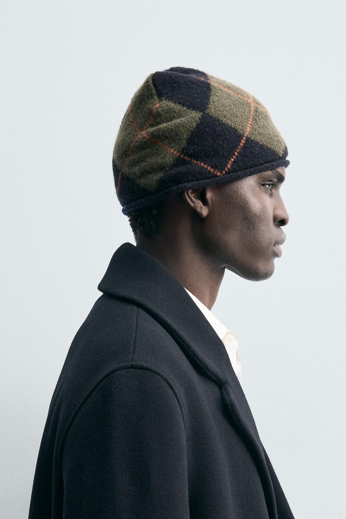DIAMOND JACQUARD BEANIE - Image 2