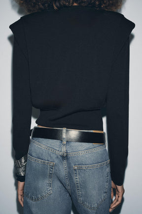 Strickpullover mit Polsterung