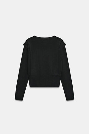 Strickpullover mit Polsterung