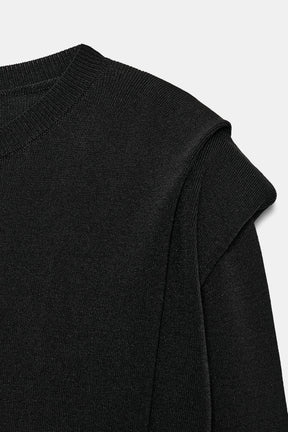 Strickpullover mit Polsterung