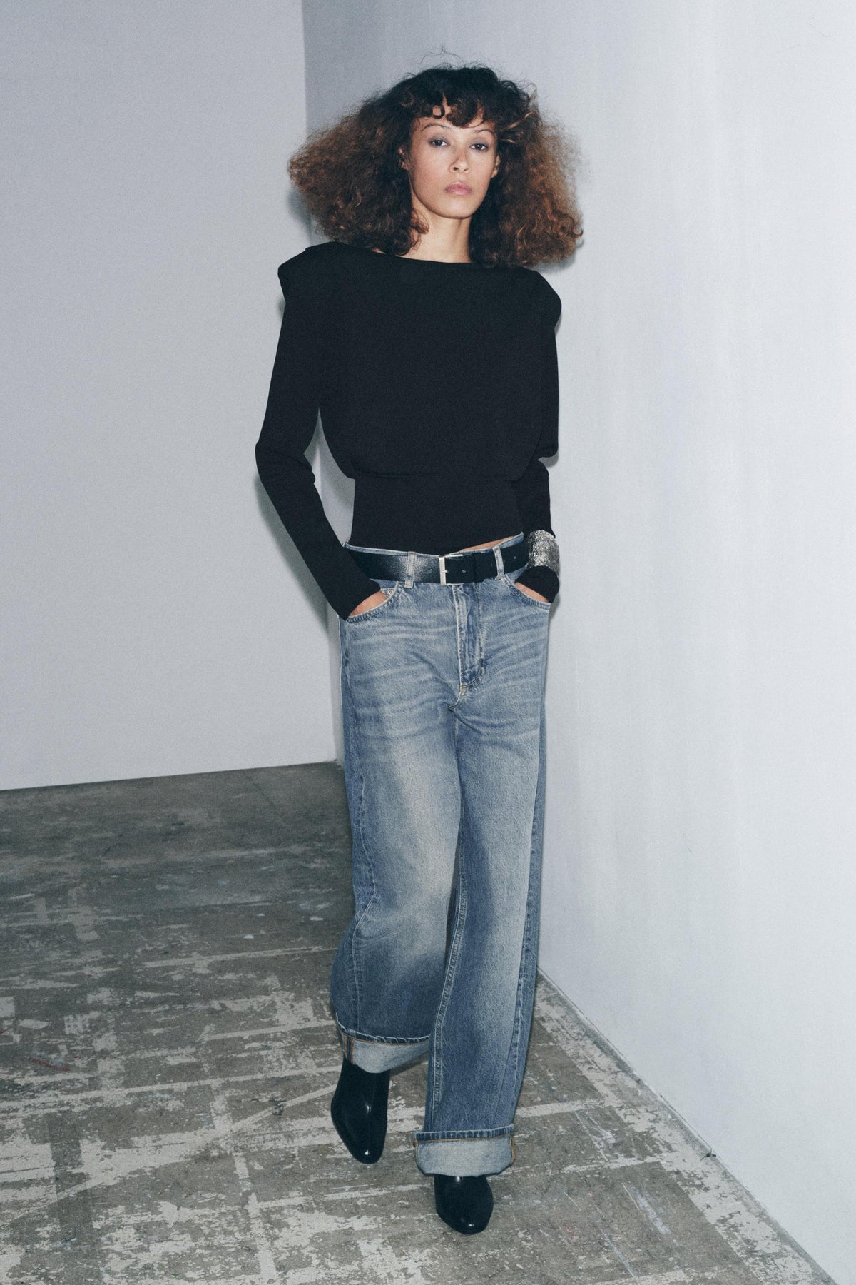 Strickpullover mit Polsterung