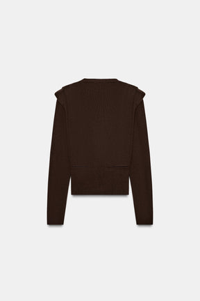 Strickpullover mit Polsterung