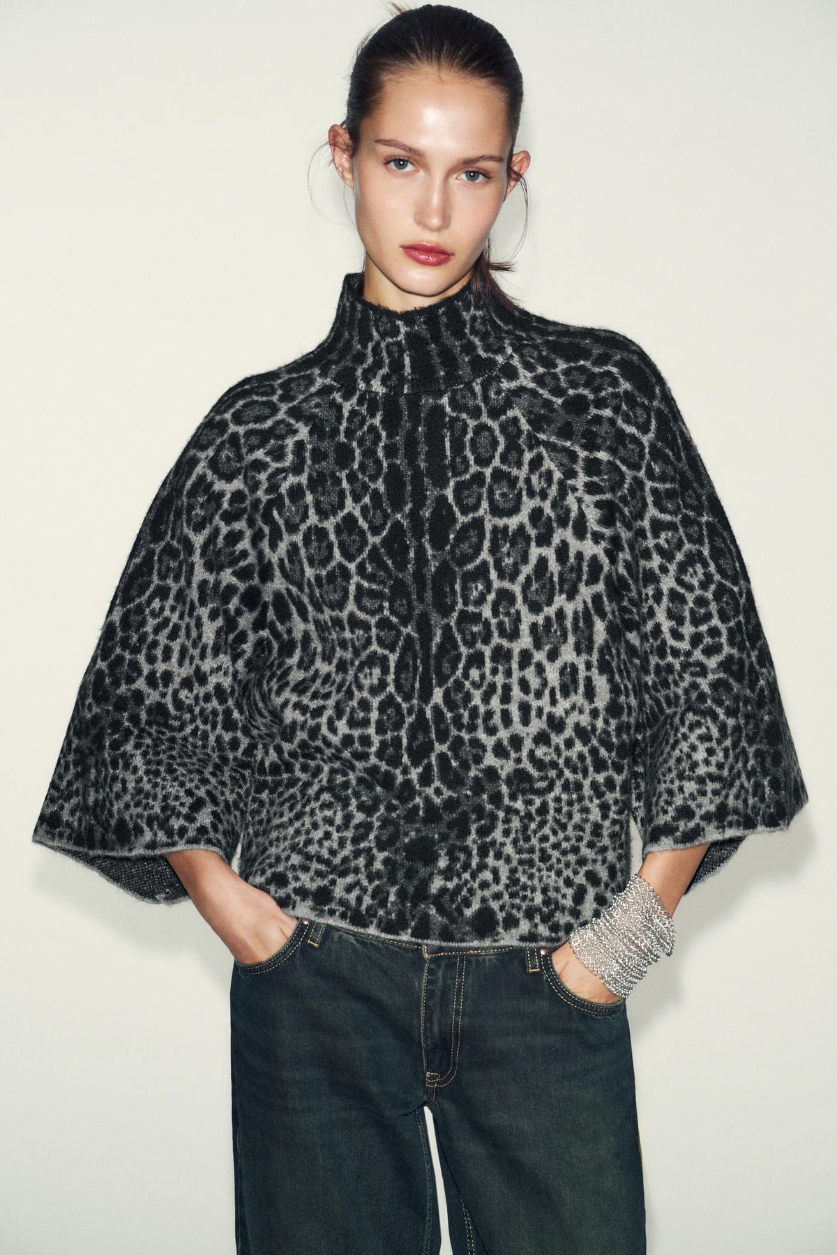 Strickpullover mit breitem