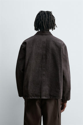 BOXY FIT DENIM OVERSHIRT - Image 3