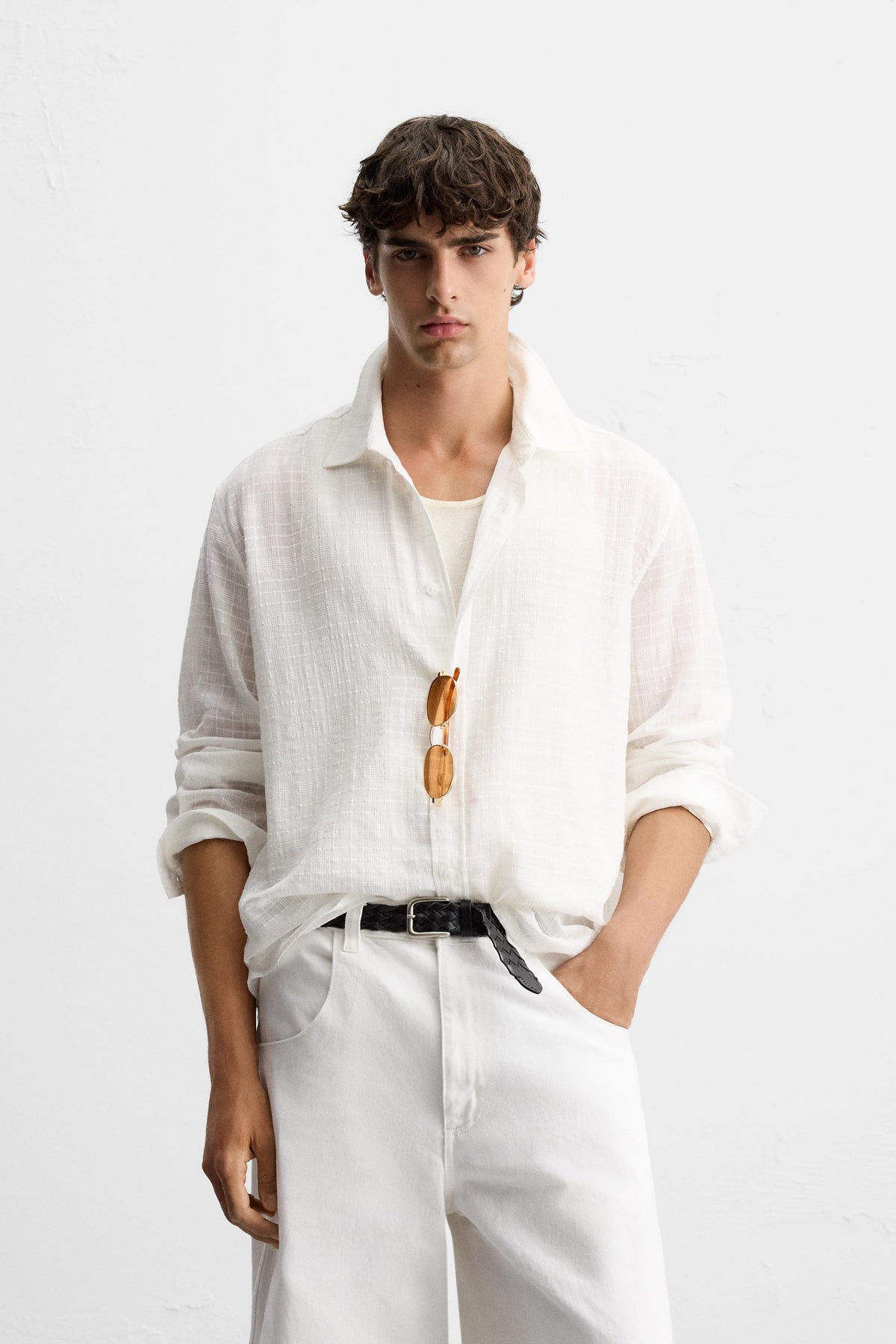 CHECK JACQUARD SHIRT - Image 2