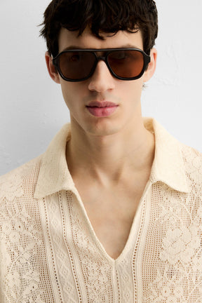 Polohemd mit strukturiertem Jacquardmuster