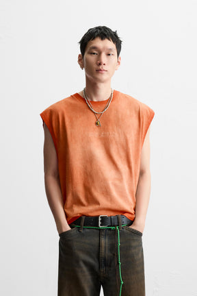 WASHED EMBROIDERED TANK TOP - Image 2