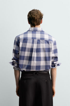 CHECK FLANNEL SHIRT AARON LEVINE X - Image 3