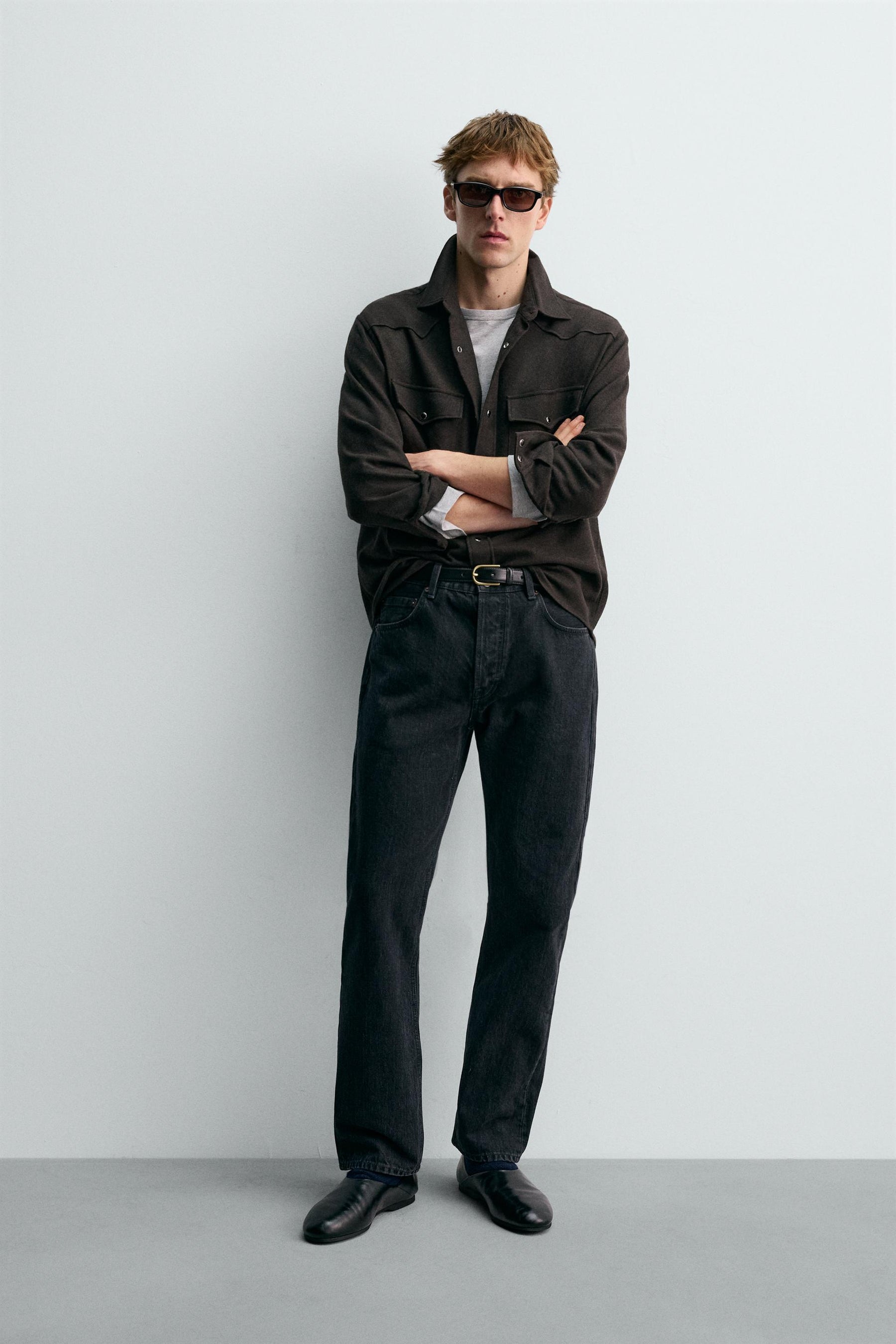 WESTERN SHIRT WITH WOOL AARON LEVINE X - Image 1