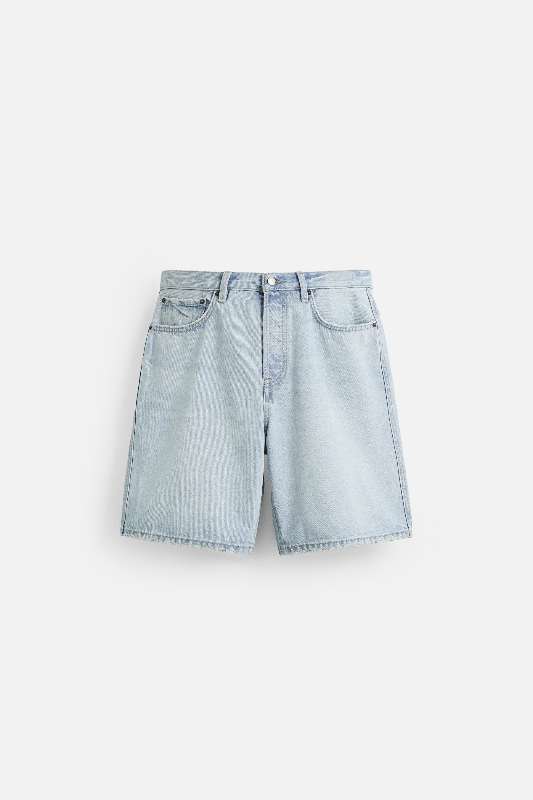 STRAIGHT-LEG DENIM BERMUDA SHORTS - Image 7