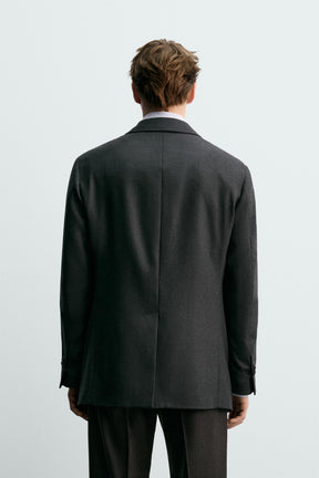 100% WOOL TWILL SUIT BLAZER AARON LEVINE X - Image 3