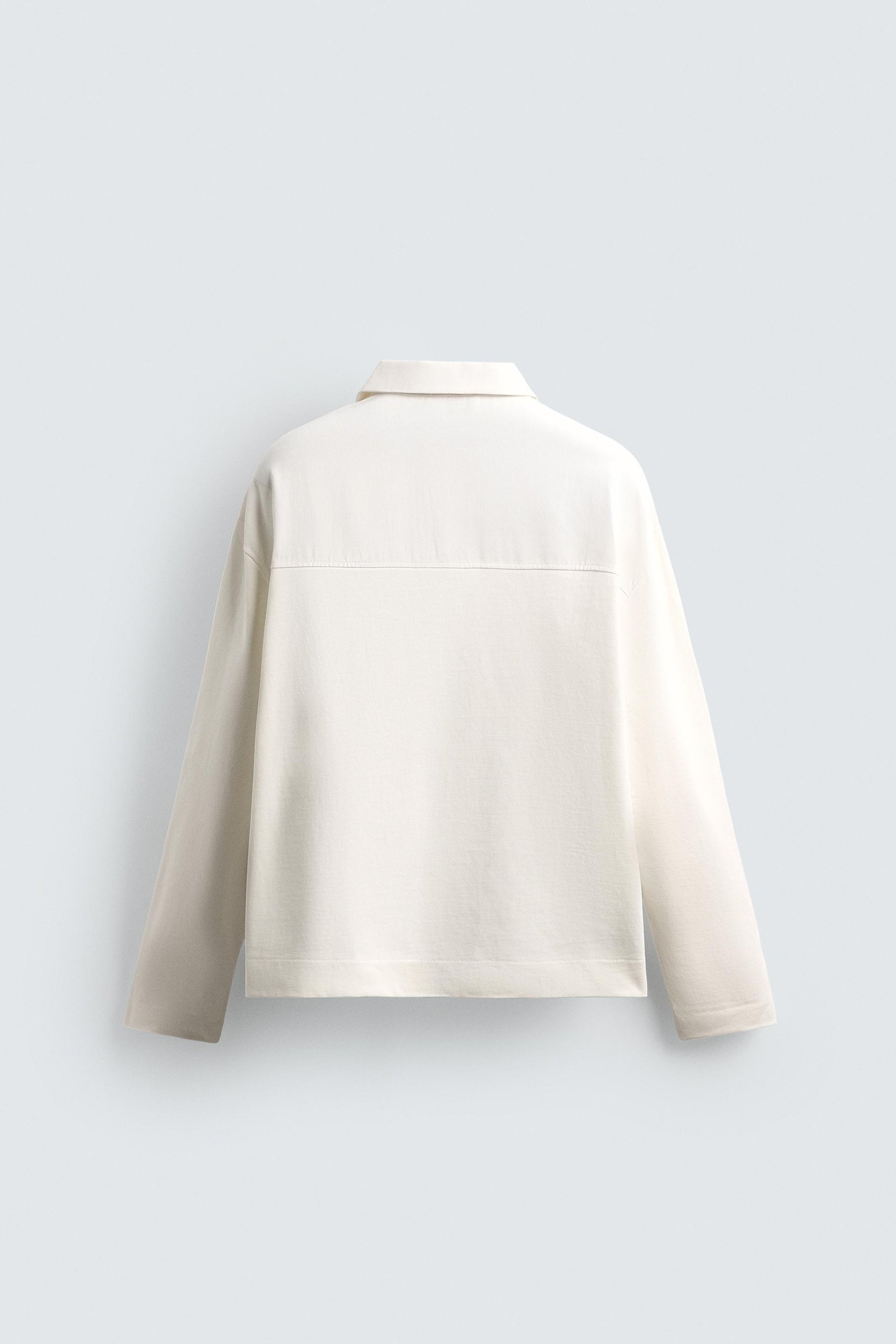 Strukturiertes, kastenförmiges Polo-Shirt