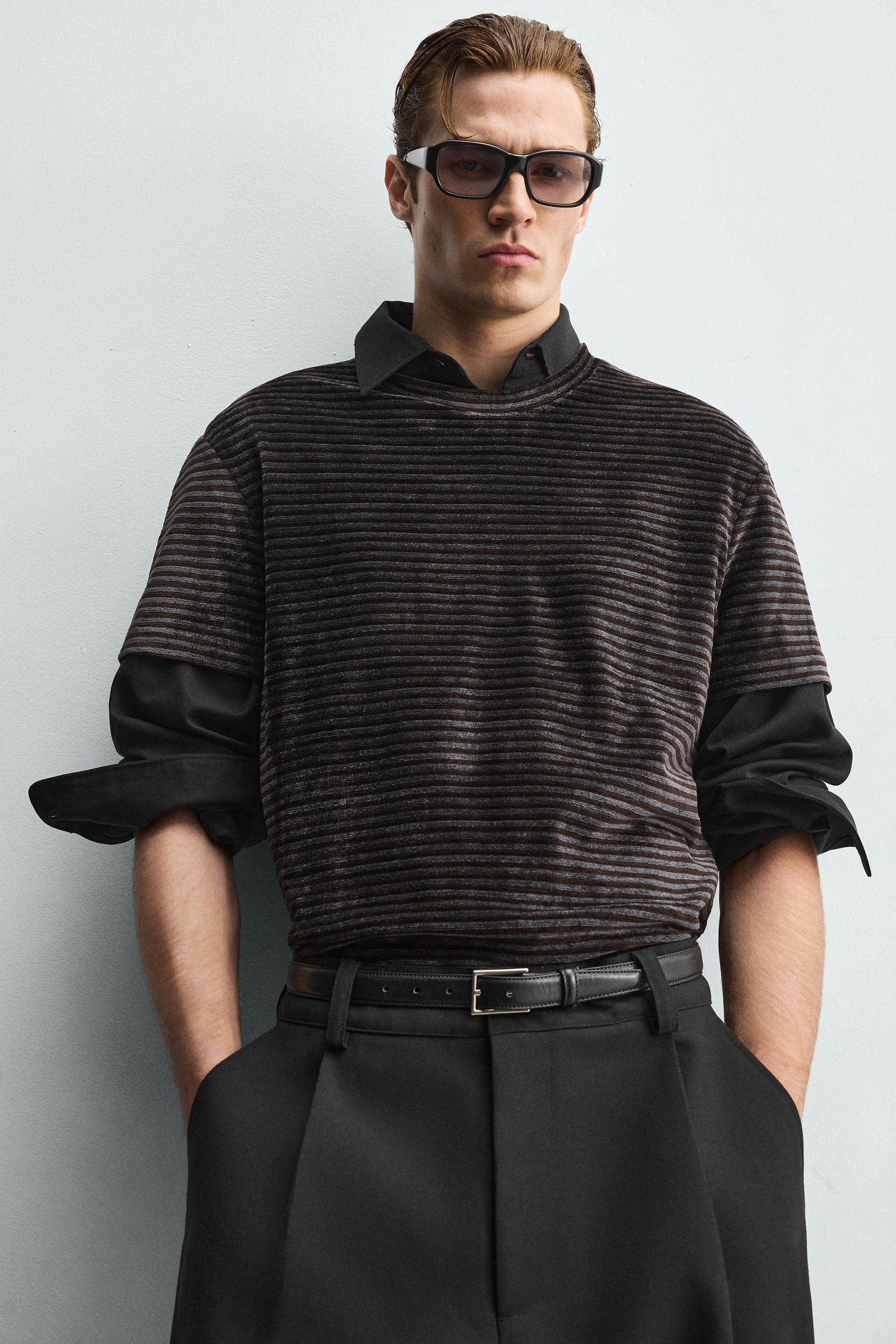 T-Shirt mit Strukturwaschung