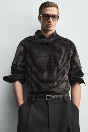 T-Shirt mit Strukturwaschung