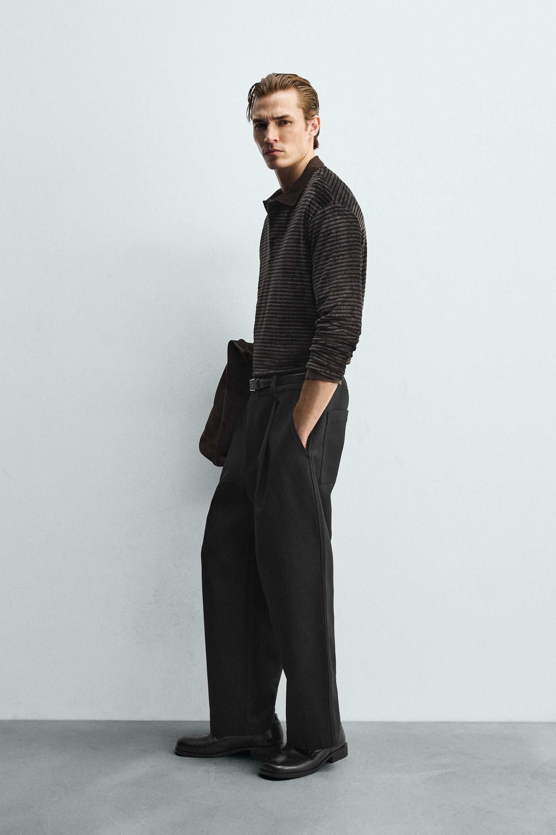 Polohemd mit Strukturwaschung