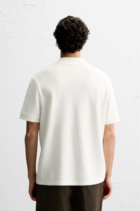 Polohemd mit Reißverschlusskragen