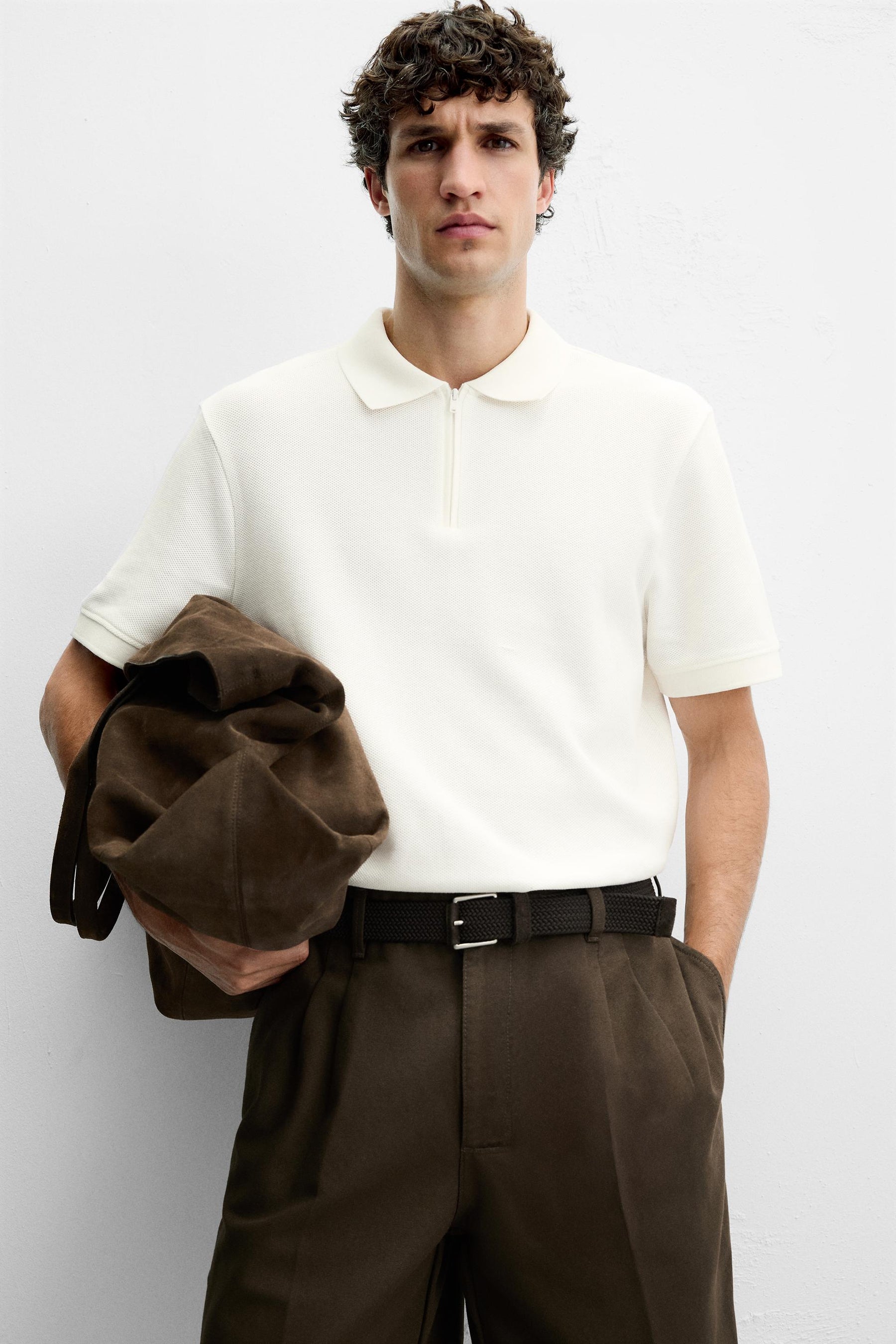 Polohemd mit Reißverschlusskragen