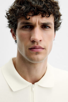 Polohemd mit Reißverschlusskragen