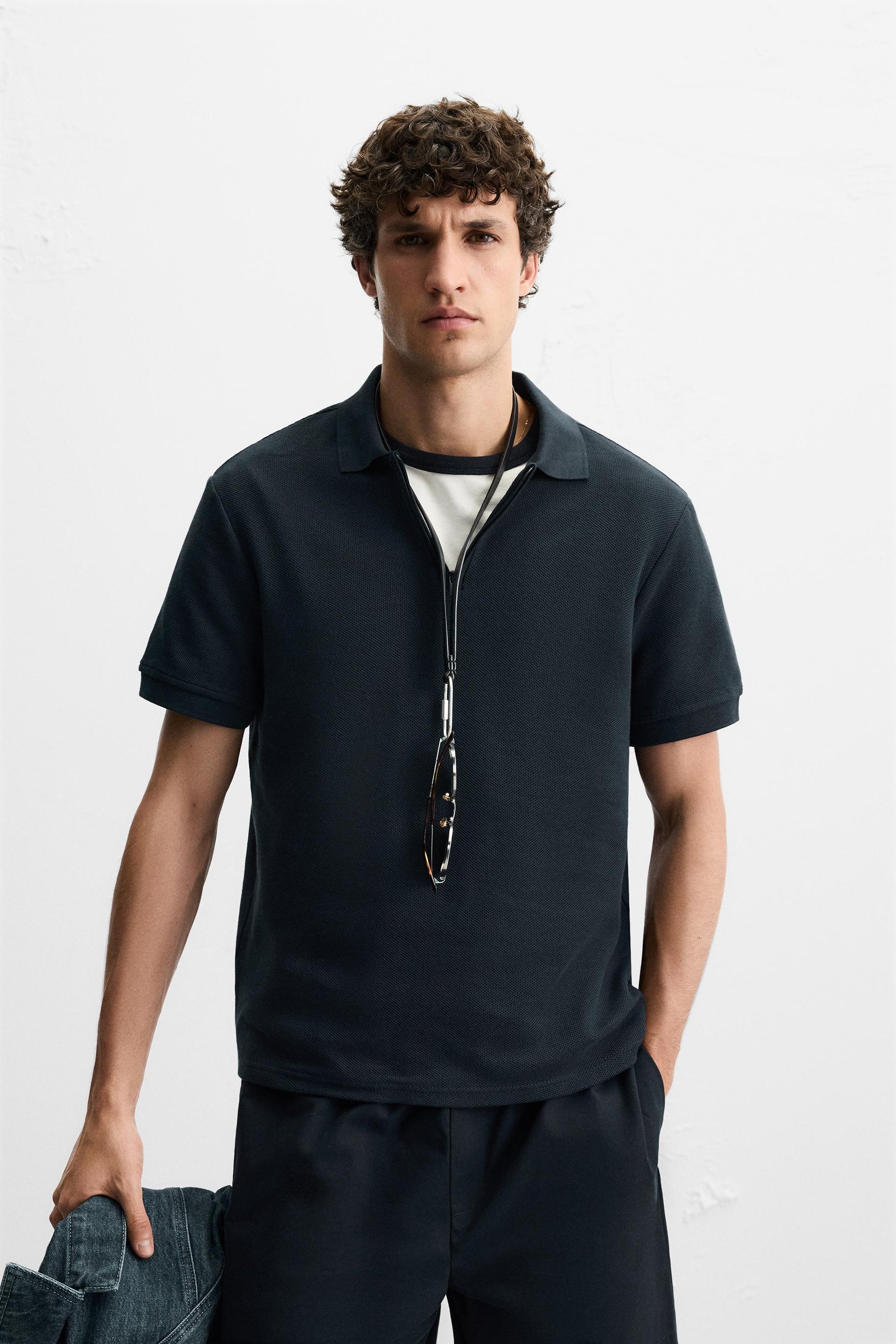 QUARTER-ZIP POLO SHIRT - Image 2