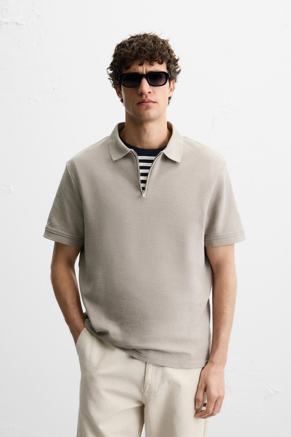 QUARTER-ZIP POLO SHIRT - Image 2