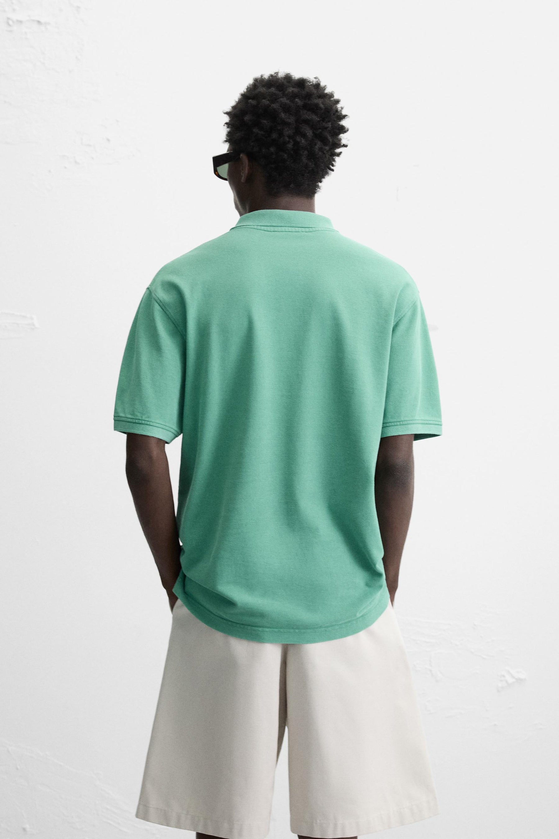 Gewaschenes Piqué-Polo