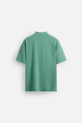 Gewaschenes Piqué-Polo