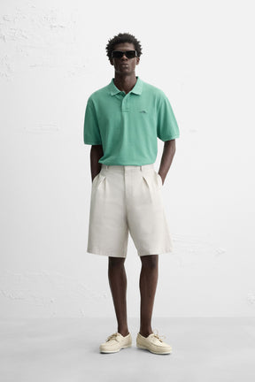 WASHED PIQUÉ POLO SHIRT - Image 1