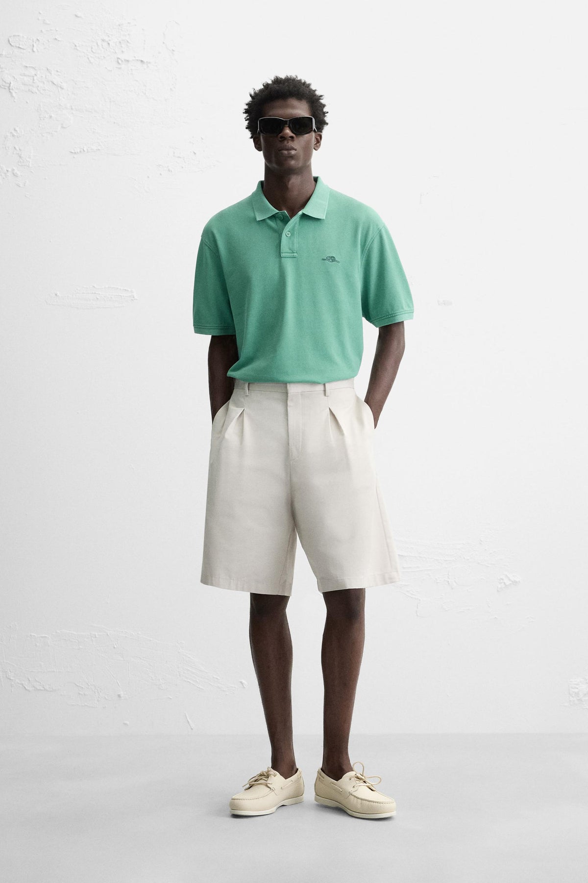 Gewaschenes Piqué-Polo