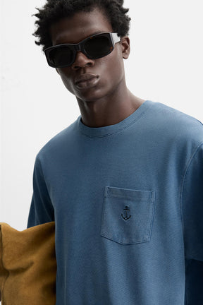 EMBROIDERED PIQUÉ T-SHIRT - Image 6